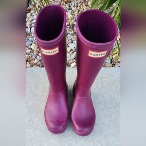 Purple kids Hunter boots sz 1 / 33